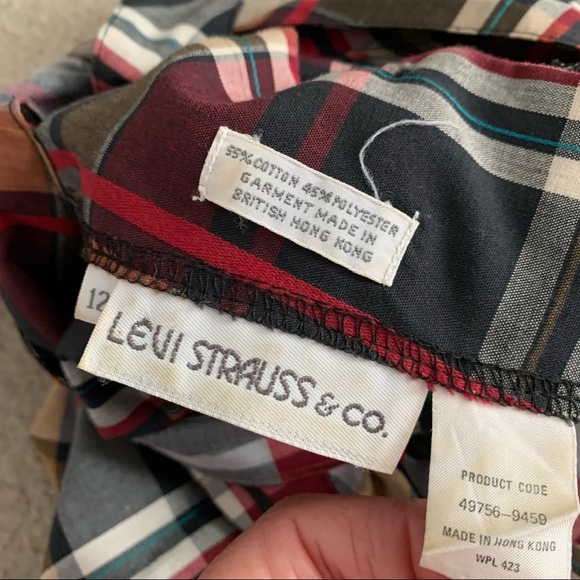 Vintage 70’s Levi’s Strauss & Co Plaid Tie Blouse - Picture 6 of 8